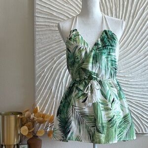 Palm Tree Halter Romper